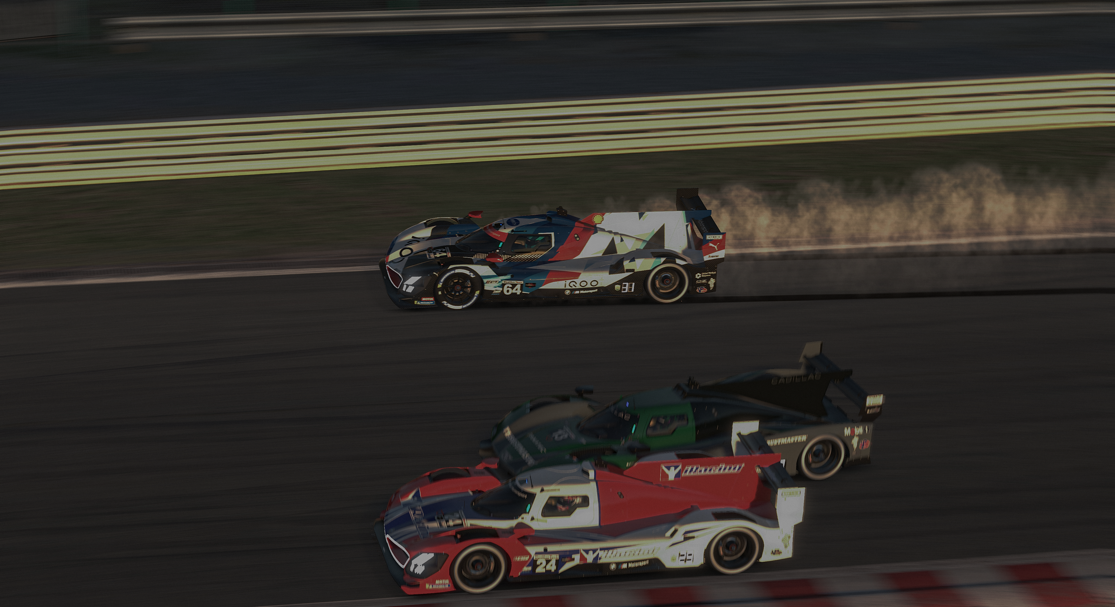 A racing car on a simulated circuit